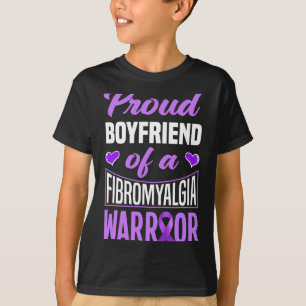 Mens Proud Boyfriend Of A Fibromyalgia Warrior  T-Shirt