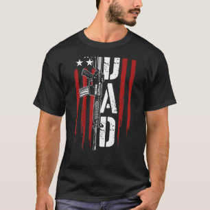 Mens Proud Dad Daddy Gun Rights Ar-15 Fathers Day  T-Shirt