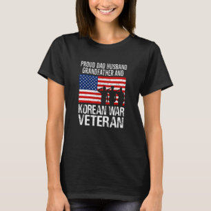 Mens Proud Dad Husband Grandfather And Korean War T-Shirt
