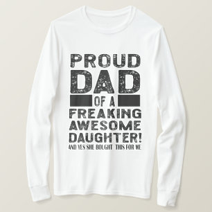 Mens Proud Dad of A Freaking Awesome Daughter T-Shirt