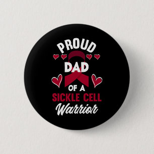 Mens Proud Dad Of A Sickle Cell Warrior Sickle Cel 2 Inch Round Button