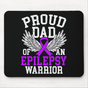 Mens Proud Dad Of An Epilepsy Warrior Epilepsy Awa Mouse Pad