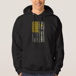 Mens Proud Grandpa American Flag Softball Father P Hoodie