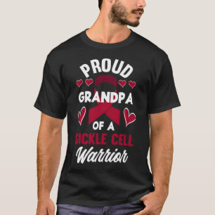 Mens Proud Grandpa Of A Sickle Cell Warrior Sickle T-Shirt