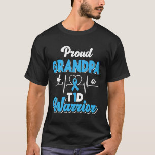 Mens Proud Grandpa Of A T1D Warrior Diabetic Diabe T-Shirt