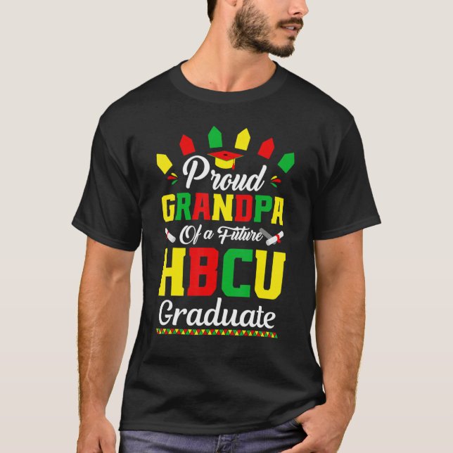 Mens Proud Grandpa Of Future HBCU Graduate Black C T-Shirt (Front)
