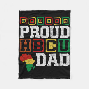 Mens Proud Hbcu Dad Black College University Histo Fleece Blanket