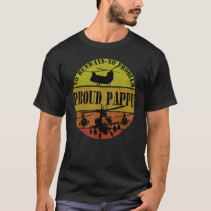 Mens Proud Helicopter Pappy No Runways No Problem T-Shirt