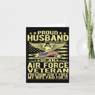 Mens proud husband of an air force veteran -Mens p Card
