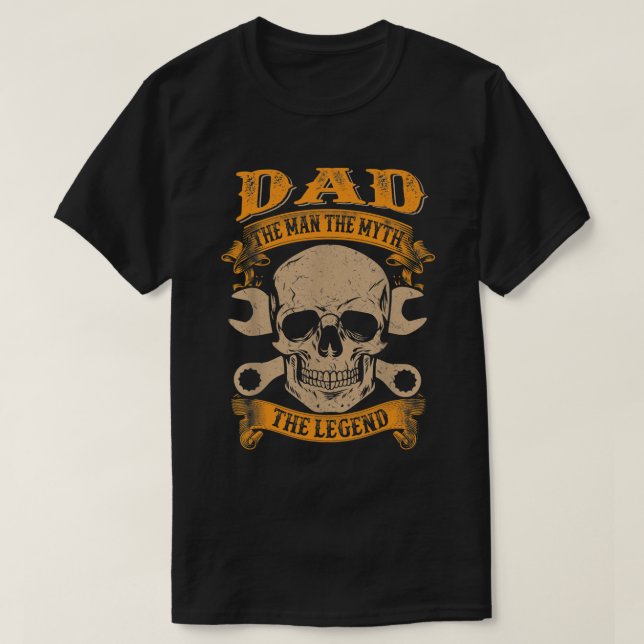 Mens Proud Mechanic wrench skull apparel T-Shirt (Design Front)