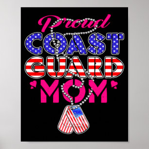 Mens Proud Military Mom Dog Tags Military Mother Poster