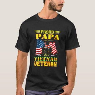 Mens Proud Papa Of A Vietnam Veteran Military Fami T-Shirt