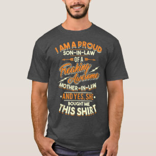 Mens Proud Son In Law Of A Freaking Awesome Mother T-Shirt