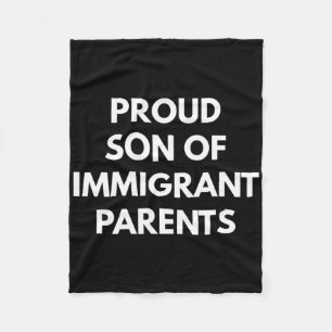 Mens Proud Son Of Immigrant Parents - Never Trump Fleece Blanket
