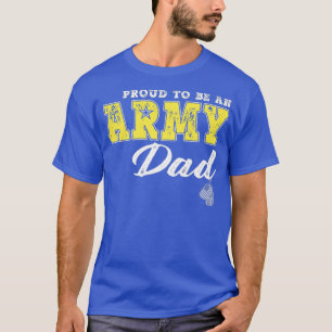 Mens Proud To Be An Army Dad - US Flag Dog Tags T-Shirt