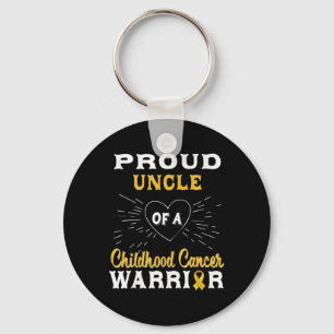 Mens Proud Uncle Of A Childhood Cancer Warrior Awa Keychain