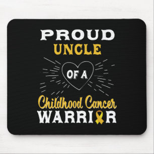 Mens Proud Uncle Of A Childhood Cancer Warrior Awa Mouse Pad