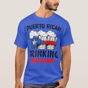 Mens Puerto rican drinking squad beer T-Shirt