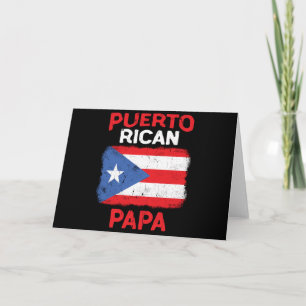 Mens Puerto Rico Boricua Latino Papa Fathers Day Card