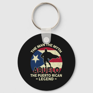 Mens Puerto Rico Dad Shirt Abuelo Man Myth Puerto Keychain