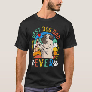 Mens Pug Best Dog Dad Ever Dog T-Shirt