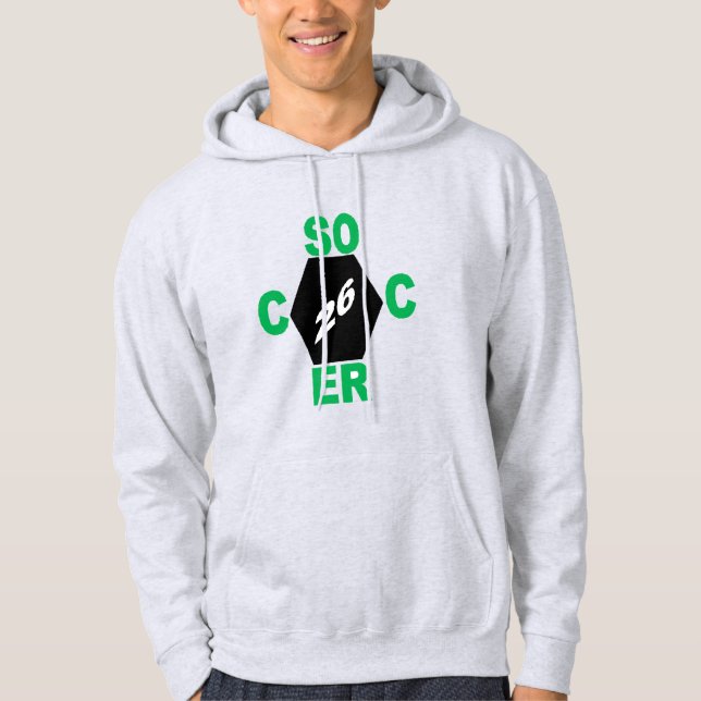 Men's Pullover Hoodie ash  DESIGN  SOCCER  26 (Devant)