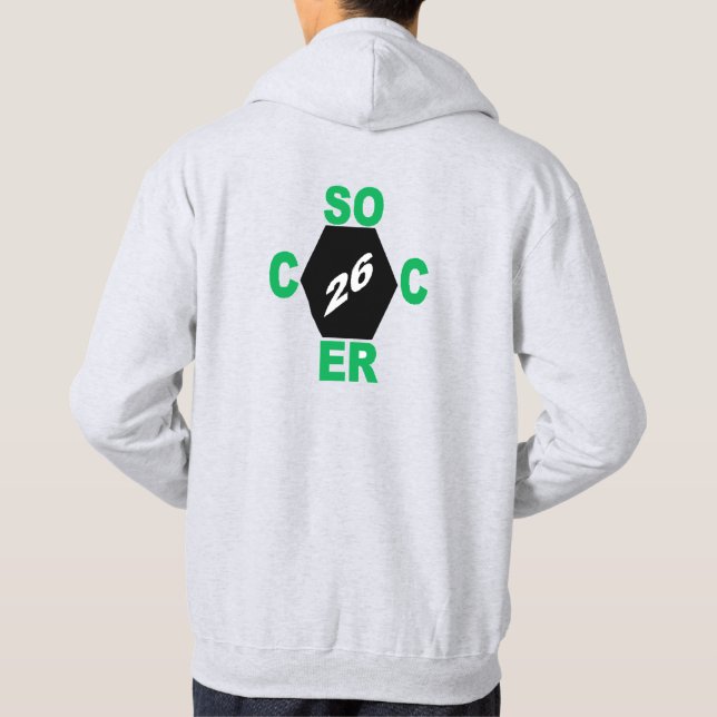 Men's Pullover Hoodie back ash  DESIGN  SOCCER  26 (Dos)