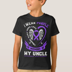 Mens purple in memory of uncle drug overdose T-Shirt
