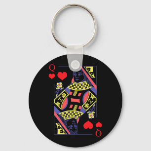 Mens Queen Of Heart Womens Clothing Gift For Keychain