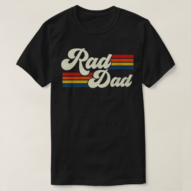 Mens Rad Dad Retro Fathers Day Top (Design Front)