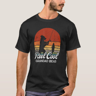Mens Real Cool Grandad Bear Father's Day Bear Fis T-Shirt