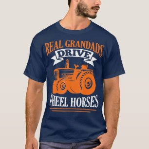 Mens Real Grandads drive Wheel Horses tractor T-Shirt
