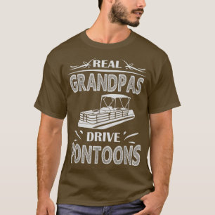 Mens Real Grandpas Drive Pontoons T-Shirt