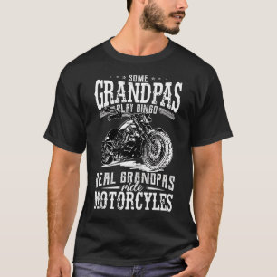 Mens Real Grandpas Ride Motorcycle Biker Grandpa D T-Shirt