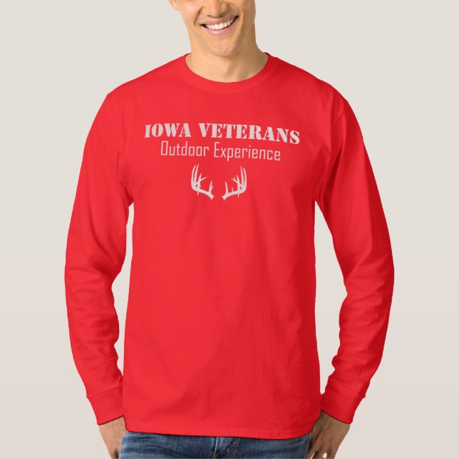 Mens RED long sleeve T-Shirt (Front)