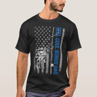 Mens Reel Cool Bonus Dad Men Fishing Lovers Americ T-Shirt