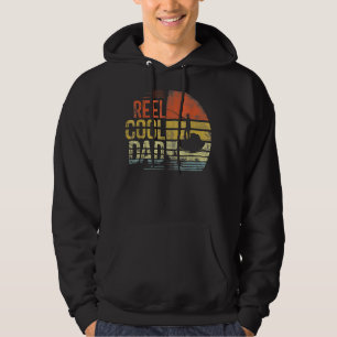 Mens Reel Cool Dad Fisherman Daddy Father Day Hoodie