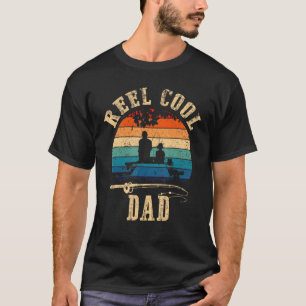 Mens Reel Cool Dad Fisherman Father's Day Fishing T-Shirt
