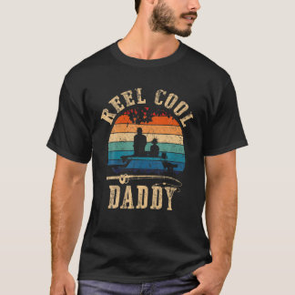 Mens Reel Cool Daddy Fisherman Father's Day Fishin T-Shirt
