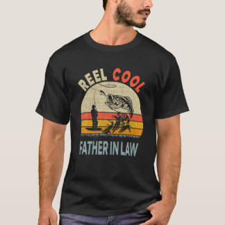 Mens Reel Cool Father In Law Fisherman Daddy Fathe T-Shirt