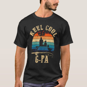 Mens Reel Cool G Pa Fisherman Father's Day Fishing T-Shirt