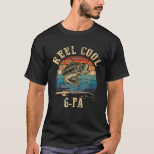 Mens Reel Cool G-Pa Fisherman Father's Day Fishing T-Shirt