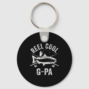 Mens Reel Cool G-pa Shirt Funny Fisherman Christma Keychain