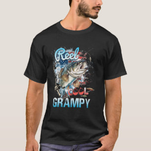 Mens Reel Cool Grampy American Flag Funny Uncle Fi T-Shirt