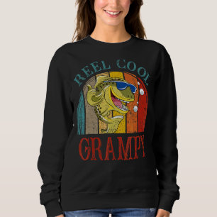 Mens Reel Cool Grampy Fisherman Father's Day Vinta Sweatshirt