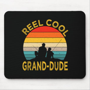 Mens Reel Cool Grand Dude Fishing Daddy Vintage Re Mouse Pad
