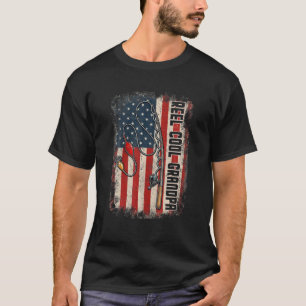 Mens Reel Cool Grandpa American Flag Fishing Chris T-Shirt