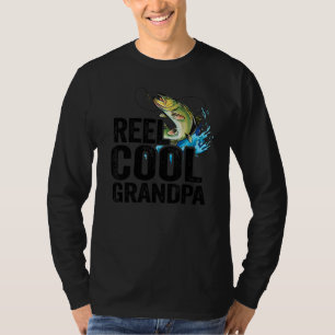 Mens Reel Cool Grandpa Bass Fish Dad Fisherman Dad T-Shirt