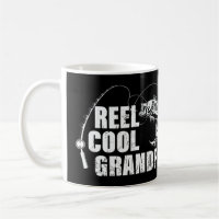 Mens Reel Cool Grandpa Design with Fish and Fishin