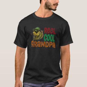 Mens Reel Cool Grandpa Fisherman Father's Day Funn T-Shirt